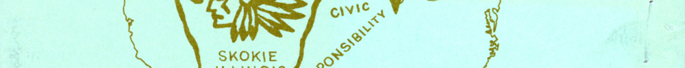 Partial view of a brochure from the Fair Housing Digital Collection with the word "Skokie" visible