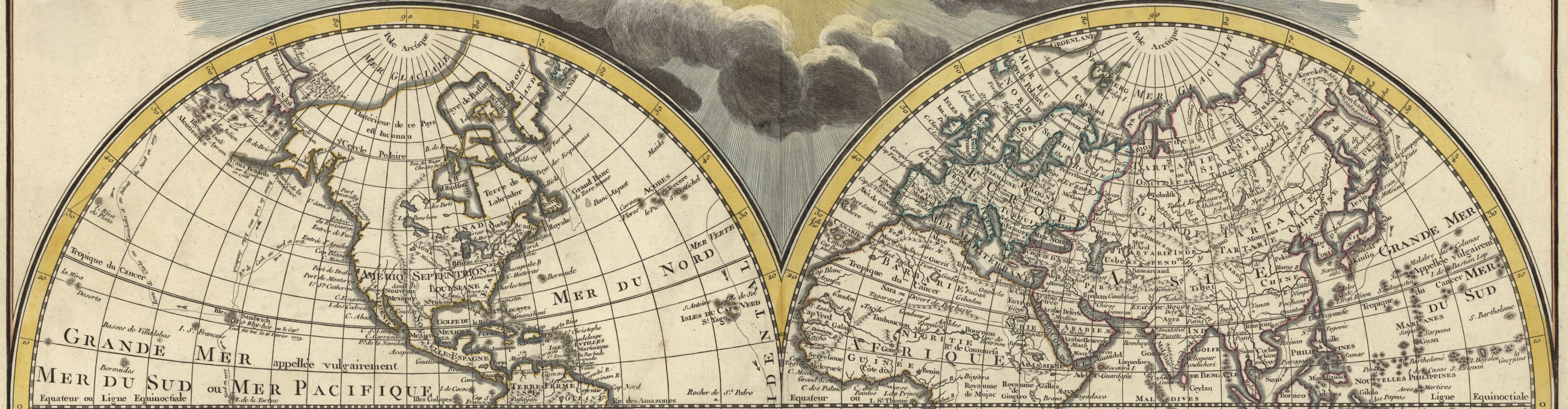 Broadside & Poster Collection Banner, Mappemonde (1800)