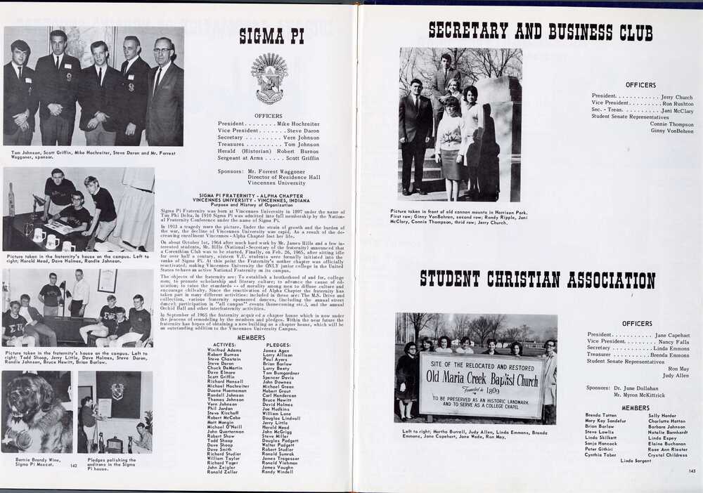 1966 Yearbook, Organizations.