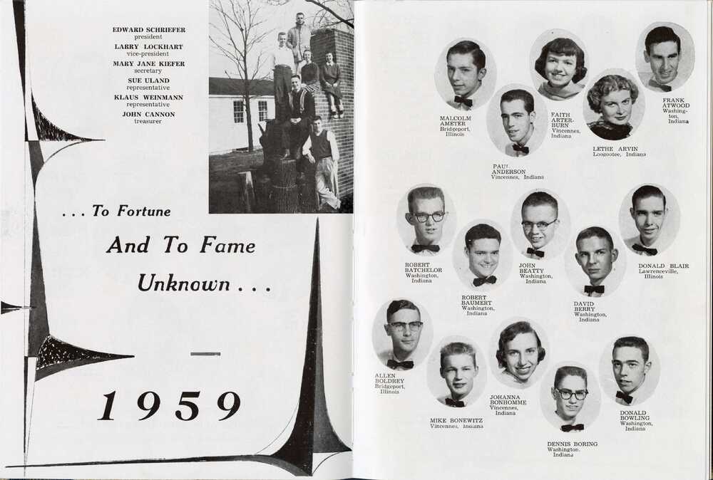 1958 Yearbook, Freshmen.