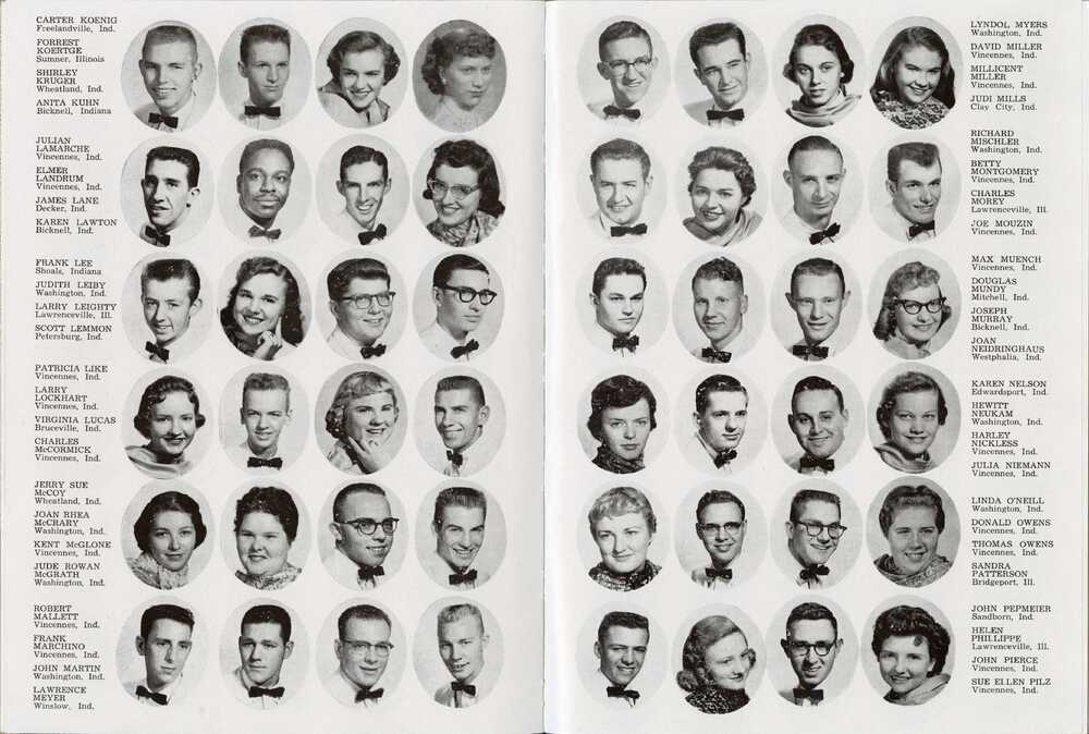 1958 Yearbook, Freshmen.