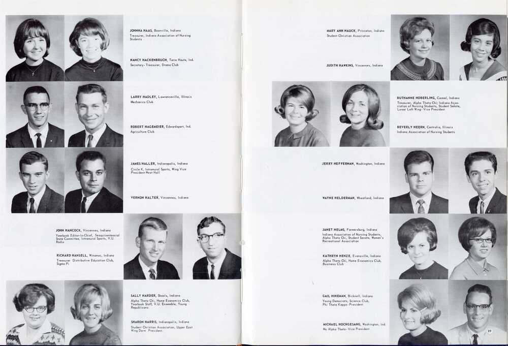 1966 Yearbook, Seniors.