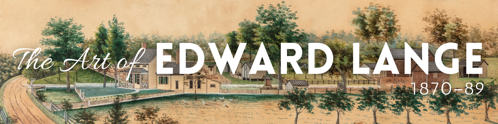 Edward Lange, John Frederick Nevius Homestead, 1873, Watercolor, gouache, and India ink on paper, Preservation Long Island, Gift of Dr. Robert A. Cerwin, 1985.1.2